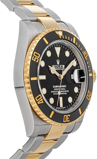 RELÓGIO LUXUOSO SUBMARINER DOURADO E PRETO