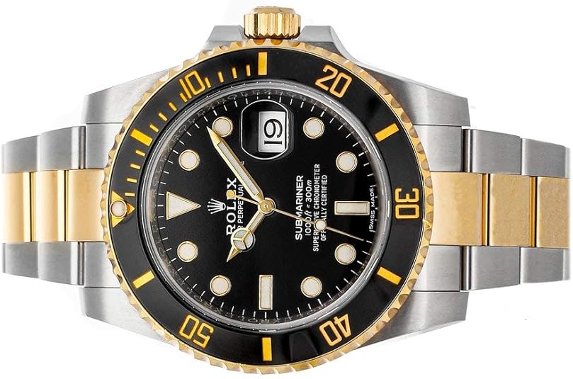 RELÓGIO LUXUOSO SUBMARINER DOURADO E PRETO