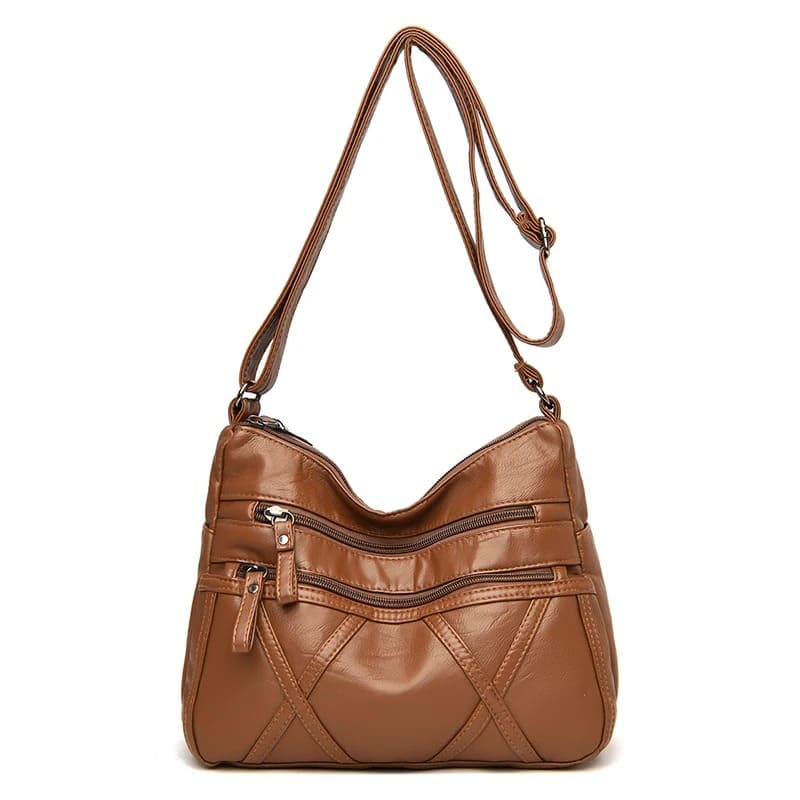 Bolsa de Couro Macio Crossbody para Mulheres